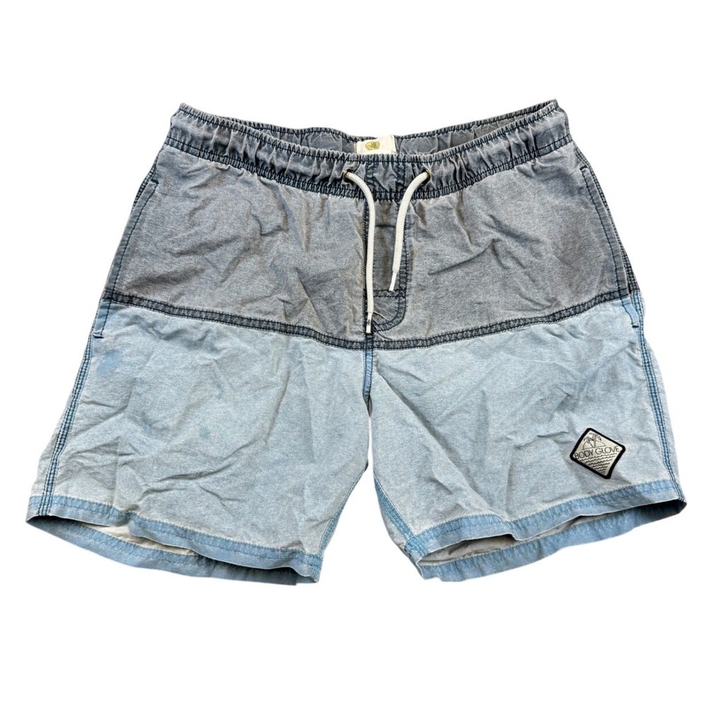 Body‎ Glove Mens Blue Grey Colorblock Board Shorts Swim Trunks Size S 30